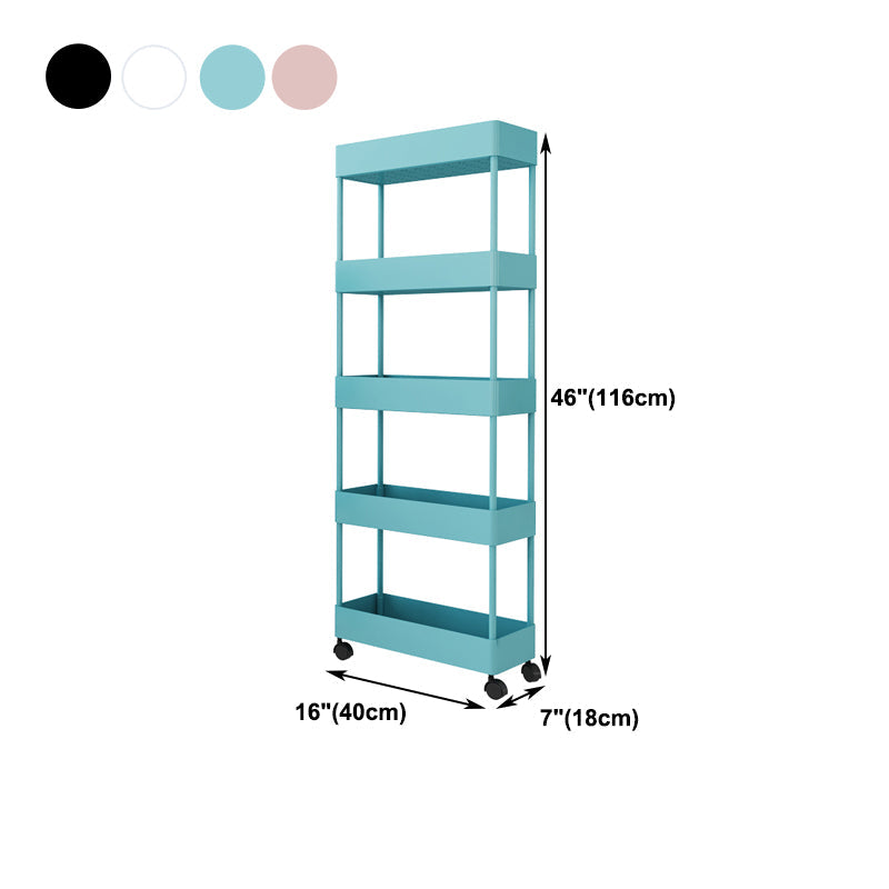 Modern Style Bookshelf Open Back Vertical Bookcase with Caster Wheels Clearhalo 'Bookcases' 'furn' 'furn_bookcases' 'Furniture' 'Office Furniture' 5164706