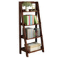 Modern Ladder Bookshelf Solid Wood Open Back Bookcase for Home