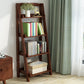 Modern Ladder Bookshelf Solid Wood Open Back Bookcase for Home
