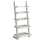 Modern Ladder Bookshelf Solid Wood Open Back Bookcase for Home