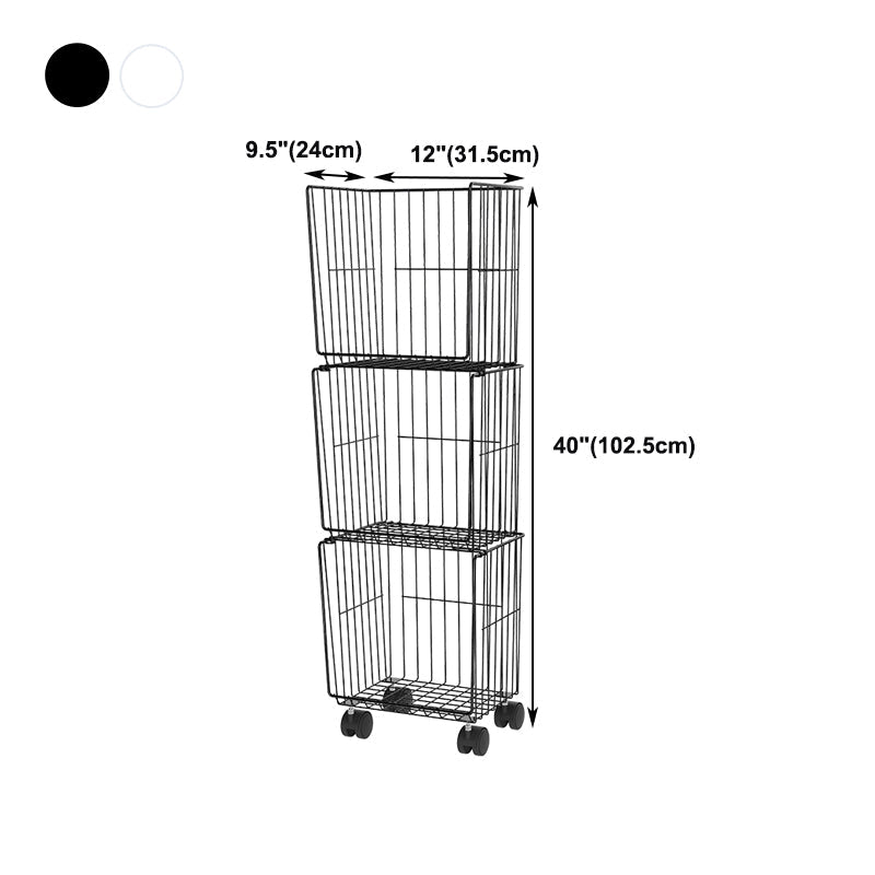 Estantería de estilo moderno estantería de metal de espalda cerrada con ruedas de lanzador para uso en el hogar
