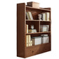 Wooden Closed Back Bookcase Modern Standard Bookshelf for Home 40.2"L x 9.4"W x 58.7"H Walnut Clearhalo 'Bookcases' 'furn' 'furn_bookcases' 'Furniture' 'Office Furniture' 5164797