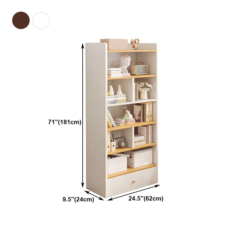 Wooden Closed Back Bookcase Modern Standard Bookshelf for Home Clearhalo 'Bookcases' 'furn' 'furn_bookcases' 'Furniture' 'Office Furniture' 5164814