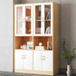 Contemporary Shelf Bookcase with Doors Vertical Bookshelf for Study Room