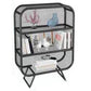 Modern Standard Bookcase Metal Bookshelf with Rectangle Shelves