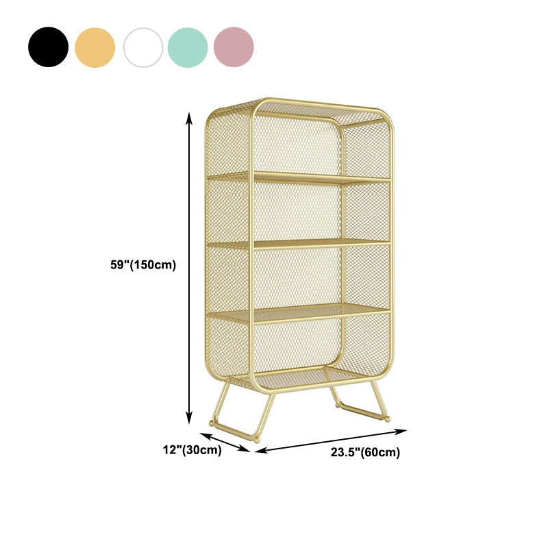 Bibliothèque standard moderne étagère en métal avec étagères rectangulaires