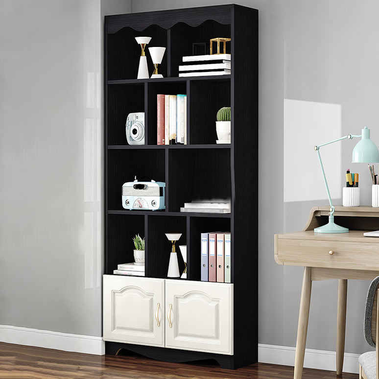 Modern Standard Bookcase Wooden Bookshelf with Rectangle Shelves