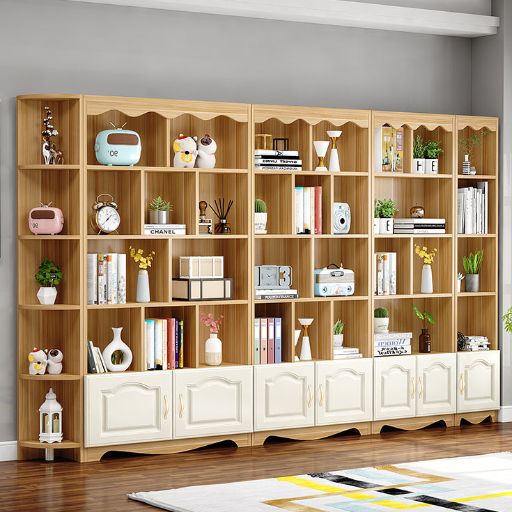 Modern Standard Bookcase Wooden Bookshelf with Rectangle Shelves