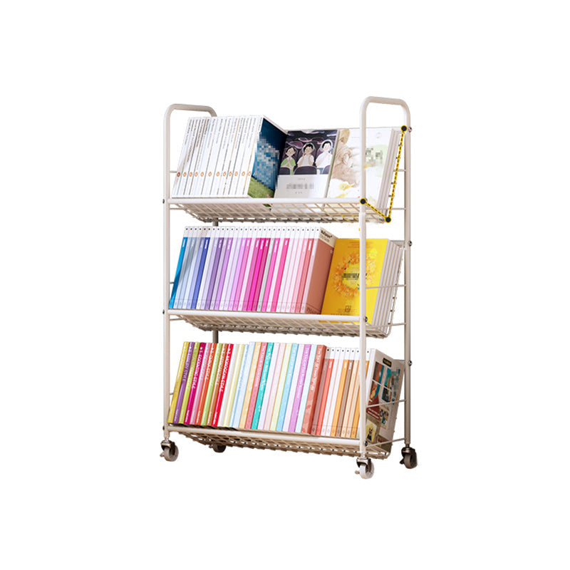 White Etagere Bookshelf Modern 2/3/4/5-Shelf Metal Vertical Bookcase