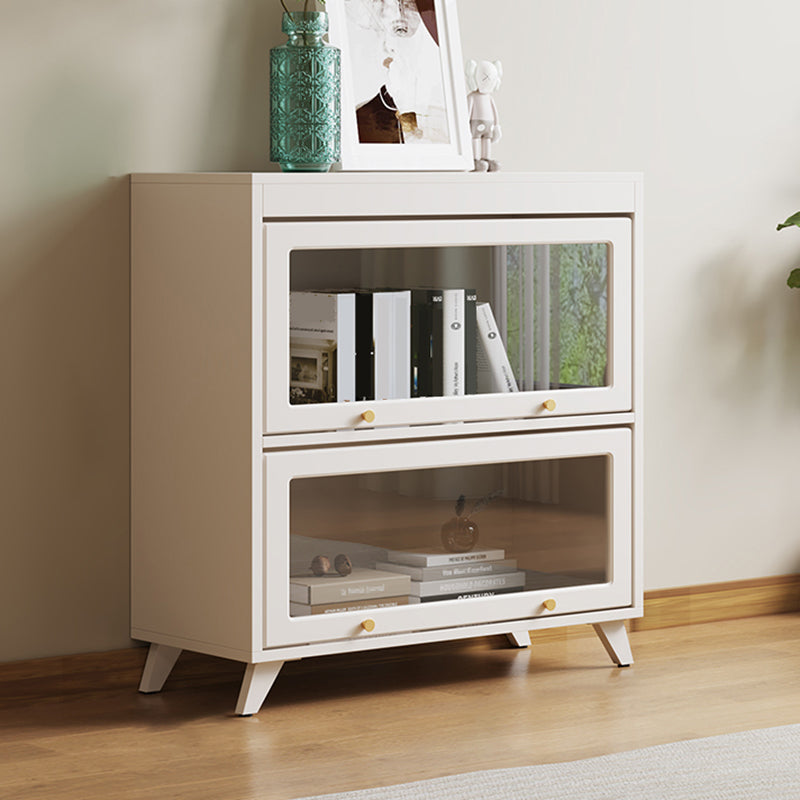 13 "W Bücherregal zeitgenössischer Stil weißes Bücherregal für Heimbüro mit Türen