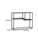 Metal Standard Bookcase Contemporary Style Open Back Bookshelf for Home Office Clearhalo 'Bookcases' 'furn' 'furn_bookcases' 'Furniture' 'Office Furniture' 5165021