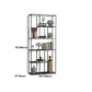 Metal Standard Bookcase Contemporary Style Open Back Bookshelf for Home Office Clearhalo 'Bookcases' 'furn' 'furn_bookcases' 'Furniture' 'Office Furniture' 5165024