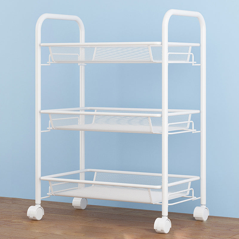 Libreria in stile moderno libreria aperta in metallo con ruote a terra per casa