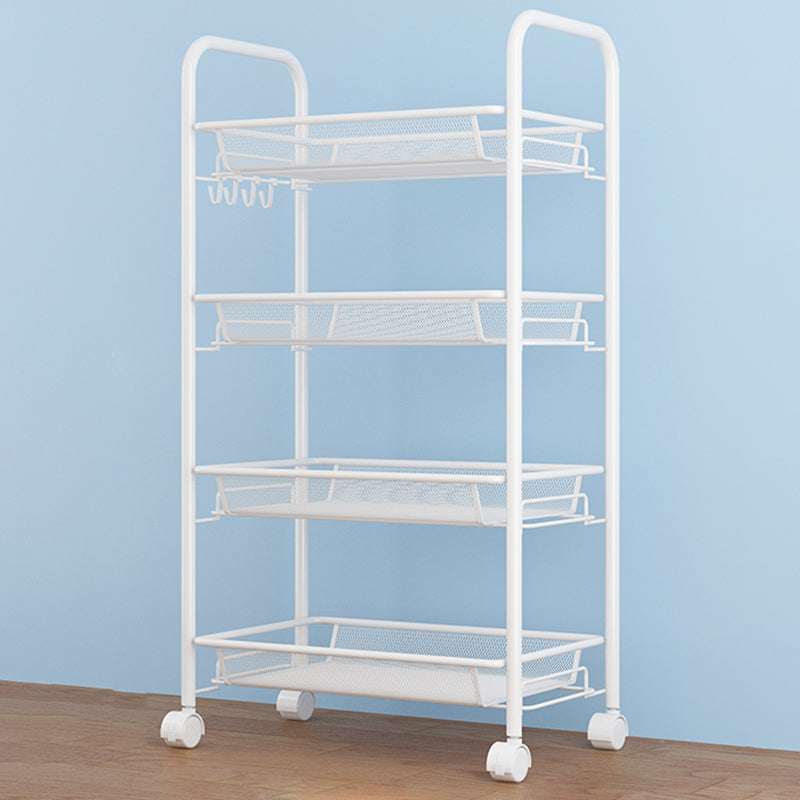 Libreria in stile moderno libreria aperta in metallo con ruote a terra per casa