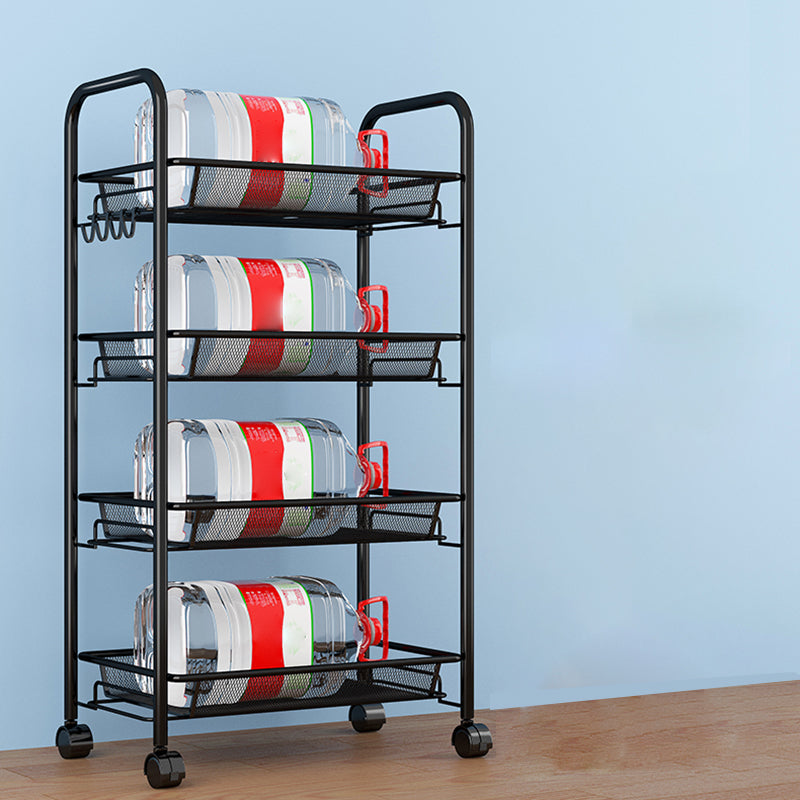 Libreria in stile moderno libreria aperta in metallo con ruote a terra per casa