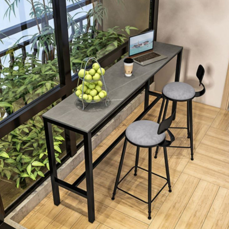 Stenen bar eettafel glam rectangle balk tafel met schroefvoetstuk voor woonkamer