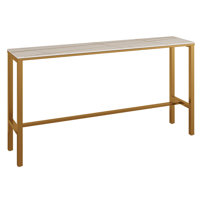 Stone Bar eettafel Glam rechthoekige staaftafel met schroefvoetstuk voor balkonkeuken