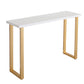 Wood Bar Dining Table Glam Rectangle Bar Table with Double Pedestal for Dining Room 118.1"L x 15.7"W x 41.3"H Without Chairs Clearhalo 'Bar Furniture' 'Bar Tables' 'bar_tables' 'furn' 'furn_bar_tables' 'Furniture' 'Kitchen & Dining Furniture' 5165119
