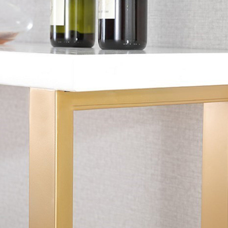 Wood Bar Dining Table Glam Rectangle Bar Table with Double Pedestal for Dining Room Clearhalo 'Bar Furniture' 'Bar Tables' 'bar_tables' 'furn' 'furn_bar_tables' 'Furniture' 'Kitchen & Dining Furniture' 5165120