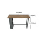 Pine Wood Bar Dining Table Modern Rectangle Bar Table with Trestle for Kitchen