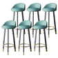Scandinavian Home Footrest Stool Matte Finish Upholstered Bar Stools