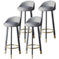 Scandinavian Home Footrest Stool Matte Finish Upholstered Bar Stools