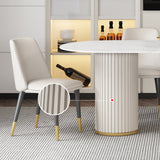 Set da pranzo in pietra sinterizzato in stile glam rettangolo 1/2/5 pezzi set da pranzo per le aree da pranzo