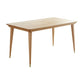 Rectangle Luxury Dining Table Wood Color Fixed Table with Beechwood Solid Wood