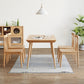 Rectangle Luxury Dining Table Wood Color Fixed Table with Beechwood Solid Wood