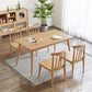 Rectangle Luxury Dining Table Wood Color Fixed Table with Beechwood Solid Wood