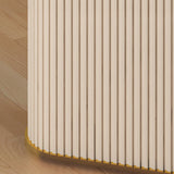 Oval Stone Top Dining Table Simple White Base Dining Table for Living Room