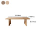 Modern Pine Solid Wood Dinner Table Rectangle Double Pedestal Dining Table