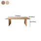Modern Pine Solid Wood Dinner Table Rectangle Double Pedestal Dining Table