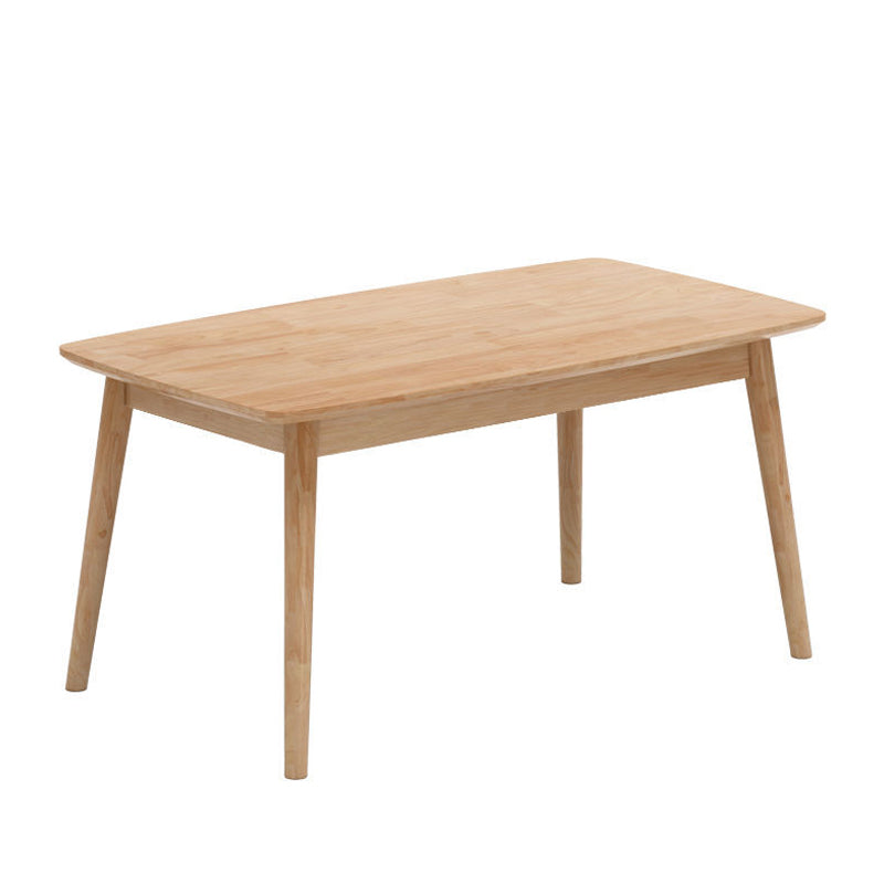 Rectangle Modern Solid Wood Table Standard Height Table Kitchen Table with 4 Legs