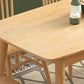 Rectangle Modern Solid Wood Table Standard Height Table Kitchen Table with 4 Legs