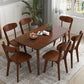 Rectangle Modern Solid Wood Table Standard Height Table Kitchen Table with 4 Legs