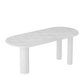 SinteredStone Home Dining Table Modern White Dining Room Table Oval Without Chairs Clearhalo 'Dining Tables & Seating' 'Dining Tables' 'dining_table' 'furn' 'furn_dining_table' 'Furniture' 'Kitchen & Dining Furniture' 5166130