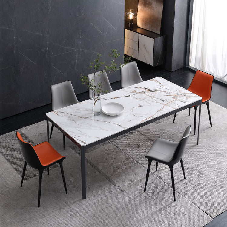 Modern Style Dining Table Sintered Stone Rectangle Table for Dining Room