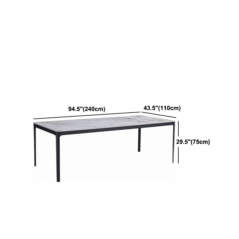 Modern Style Dining Table Sintered Stone Rectangle Table for Dining Room