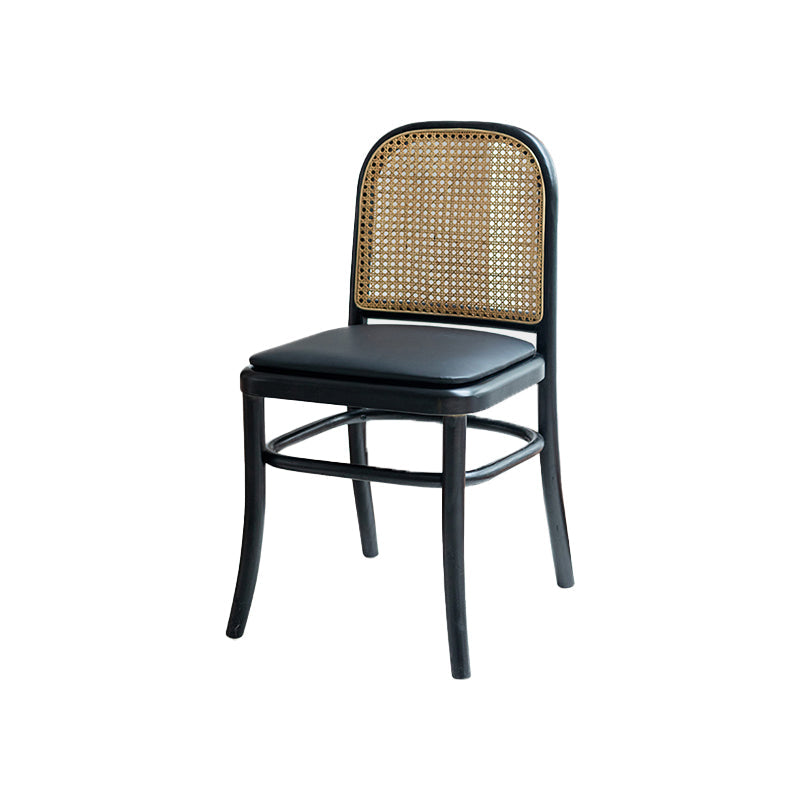 Sedia da pranzo in stile tradizionale sedia laterale aperto in legno massiccio per casa