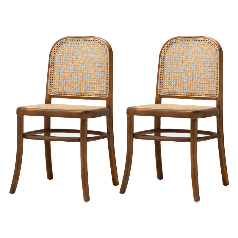 Sedia da pranzo in stile tradizionale sedia laterale aperto in legno massiccio per casa