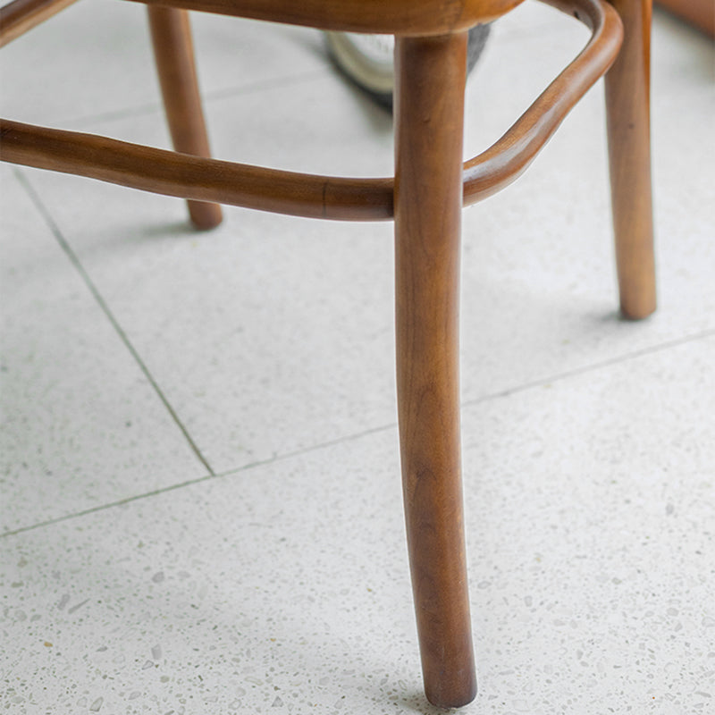 Sedia da pranzo in stile tradizionale sedia laterale aperto in legno massiccio per casa