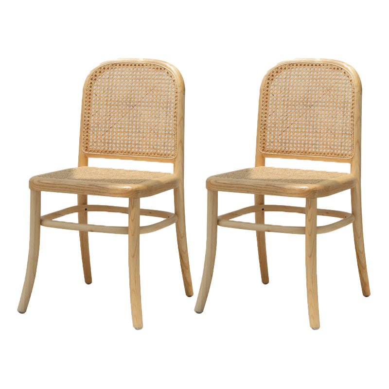 Sedia da pranzo in stile tradizionale sedia laterale aperto in legno massiccio per casa