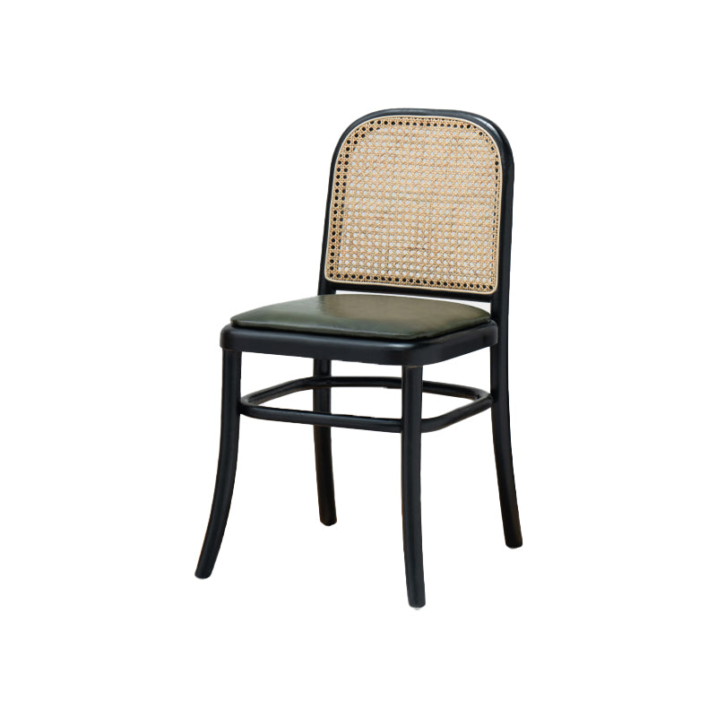 Sedia da pranzo in stile tradizionale sedia laterale aperto in legno massiccio per casa