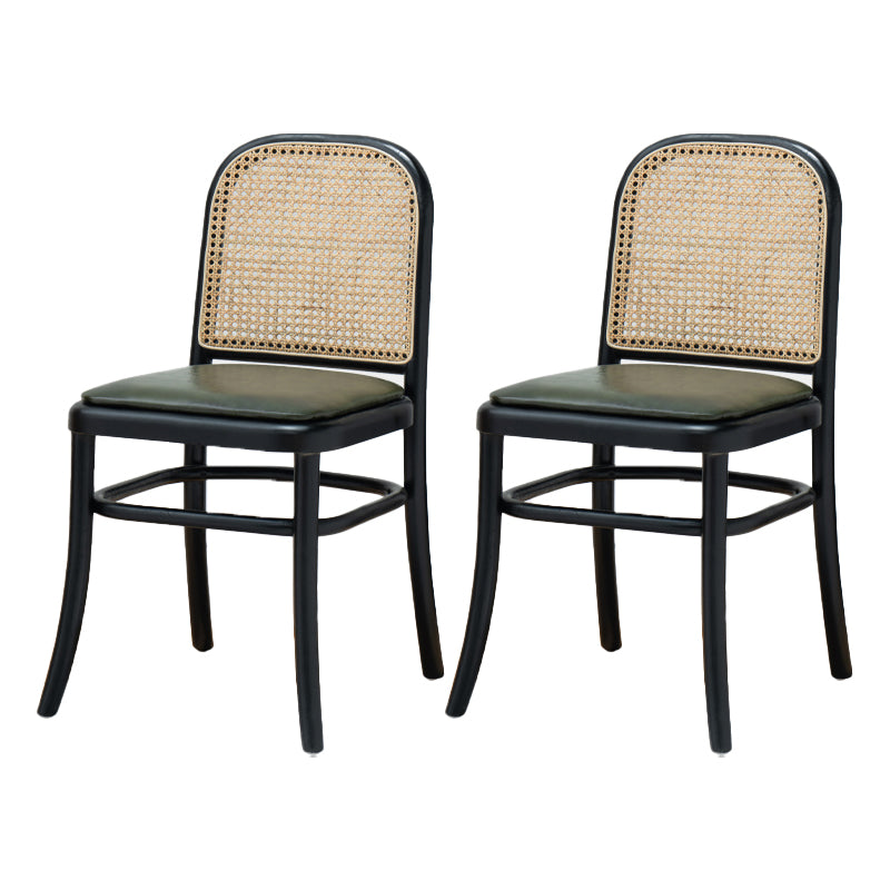 Sedia da pranzo in stile tradizionale sedia laterale aperto in legno massiccio per casa