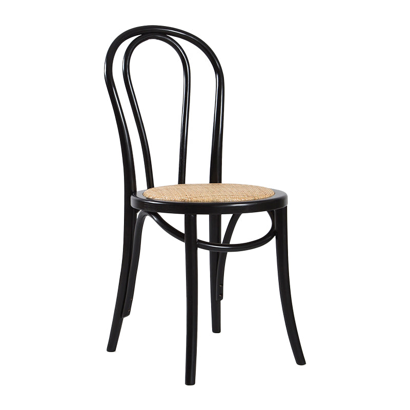 Traditional Dining Chair Solid Wood Windsor Back Armless Dining Chair Gloss Black 1 Piece Clearhalo 'Dining Chairs' 'Dining Tables & Seating' 'dining_chair' 'furn' 'furn_dining_chair' 'Furniture' 'Kitchen & Dining Furniture' 5166243
