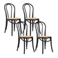 Traditional Dining Chair Solid Wood Windsor Back Armless Dining Chair Gloss Black 4 Piece Set Clearhalo 'Dining Chairs' 'Dining Tables & Seating' 'dining_chair' 'furn' 'furn_dining_chair' 'Furniture' 'Kitchen & Dining Furniture' 5166245