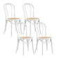 Traditional Dining Chair Solid Wood Windsor Back Armless Dining Chair Gloss White 4 Piece Set Clearhalo 'Dining Chairs' 'Dining Tables & Seating' 'dining_chair' 'furn' 'furn_dining_chair' 'Furniture' 'Kitchen & Dining Furniture' 5166248