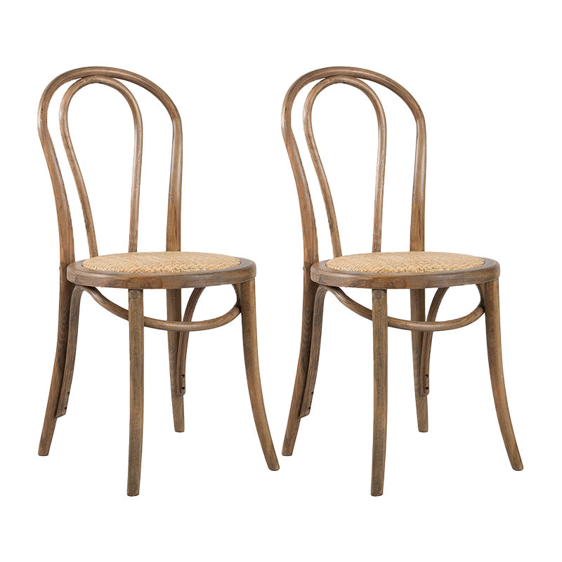Traditional Dining Chair Solid Wood Windsor Back Armless Dining Chair Smoke Gray 2 Piece Set Clearhalo 'Dining Chairs' 'Dining Tables & Seating' 'dining_chair' 'furn' 'furn_dining_chair' 'Furniture' 'Kitchen & Dining Furniture' 5166253