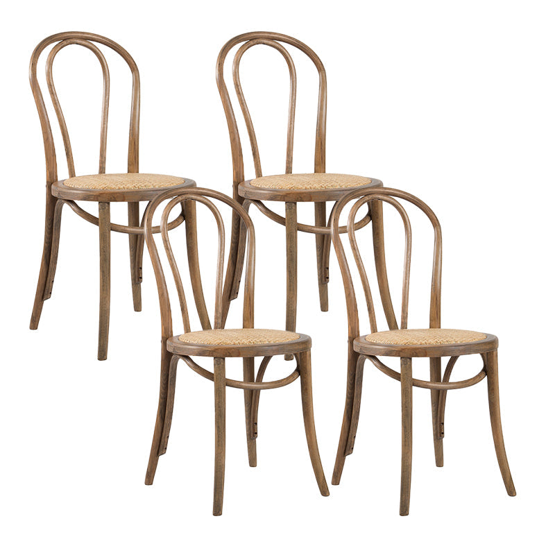 Traditional Dining Chair Solid Wood Windsor Back Armless Dining Chair Smoke Gray 4 Piece Set Clearhalo 'Dining Chairs' 'Dining Tables & Seating' 'dining_chair' 'furn' 'furn_dining_chair' 'Furniture' 'Kitchen & Dining Furniture' 5166254
